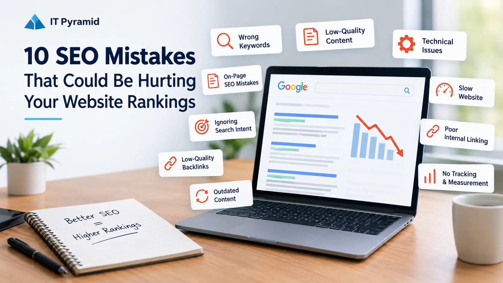 Common SEO mistakes affecting website rankings and organic traffic